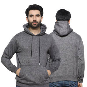 2024 vente chaude hommes Polyester coton polaire sweats à capuche couleur unie au crochet pull à capuche pull fermeture éclair hiver chaud impression 3D - Product Image 3