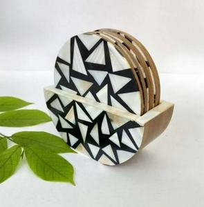 ที่วางเทียนทีไลท์แบบฝังกระดูกที่วางเทียนที่ทำจากไม้และที่รองแก้วสำหรับตกแต่งบ้านด้วยการออกแบบโคมไฟที่เป็นเอกลักษณ์ - Product Image 4