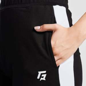 Trail Track Pants Black-<b>White</b> Breathable Workout Pants for Autumn Season - Product Image 5