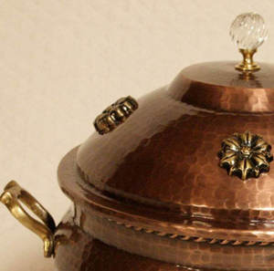 Modern Style Food Container Gold Plated Chafing <b>Dish</b> Round Shape With Handles Buffet Food Warmer Serving Chafing <b>Dish</b> - Product Image 4