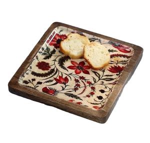 Plato de madera de acacia maciza hecho a mano natural, proveedor de cantidad al por mayor, accesorios de cocina a precio razonable - Product Image 4