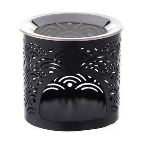 Brûleur d'encens de qualité supérieure pour les exportations Brûleur de parfum de style luxe avec revêtement noir en filet de coupe attrayante - Product Image 4