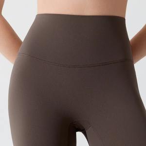 women's leggings Yoga Pants High Waist Tight Hip Lifting Women's <b>Nude</b> Feeling Sports Running No Embarrassing Line Fitness Pants - Product Image 3