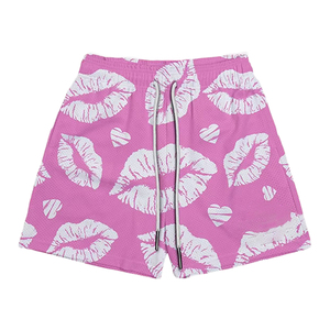 Pantalones cortos de malla de poliéster personalizados de doble capa impresos al por mayor sublimación de baloncesto pesado de verano para hombre de 5 pulgadas con bolsillos - Product Image 3