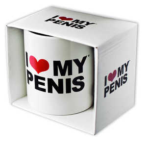 Taza de Cerámica de 15oz con Diseño Moderno 'I Love My Penis', Apta para Lavavajillas y Microondas, Personalizable por Sublimación, Ideal para Regalos - Product Image 1