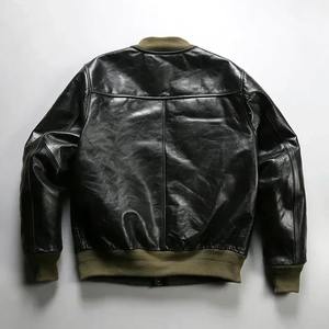 Nouvelle taille américaine Super Top qualité cuir élégant lourd mince classique cuir de cheval élégant cavalier vestes en cuir - Product Image 3