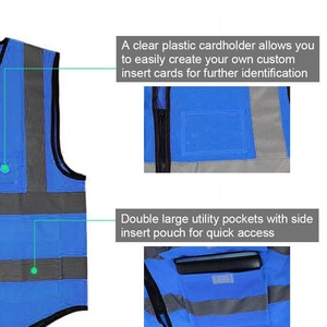 Security <b>Jacket</b> <b>Construction</b> High Visibility Multi Pockets Colorful Reflective Safety <b>Work</b> Vest - Product Image 5