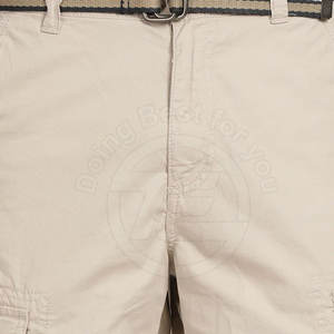 Vente en gros de shorts cargo 100% coton pour hommes, style décontracté à motif solide avec logo écologique personnalisé, à vendre - Product Image 5