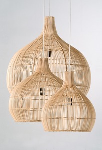 Coastal Wicker Rustic Pendant Lights Minimalist Chinese Woven Bamboo <b>Lamp</b> Covers Rattan <b>Lamp</b> <b>Shade</b> Metal Frame for Home Decor - Product Image 6