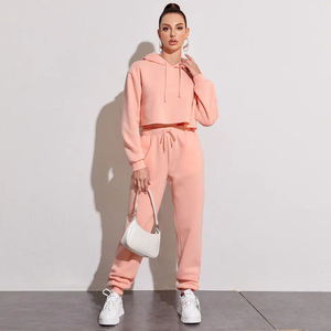 Venta al por mayor de chándal de mujer unisex Jogger algodón transpirable chándal diseñadores logotipo personalizado holgado conjunto de ropa deportiva de entrenamiento - Product Image 6