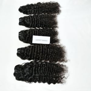 Extensiones de cabello humano Remy indio sin procesar virgen 100%, paquete de ondas de agua profunda rectas sueltas, 8-32 pulgadas, 100g - Product Image 1