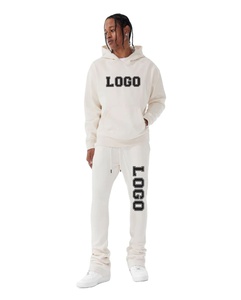 Puff Print Stacked <b>Sets</b> Sweat Suits Men Two Pieces Flare Pants <b>Sets</b> Hoodies Tracksuits Sweatsuit for Men 2026 Clothing For Mens - Product Image 1