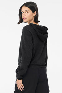 Haut à capuche en molleton brodé uni pour femme, haute performance, décontracté, automne/hiver, streetwear, service OEM - Product Image 3
