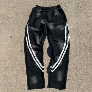 Conjunto Deportivo de Felpa 100% Algodón para Hombre al por Mayor, Sudadera con Capucha y Pantalones con Lavado Ácido Personalizado, Bordado Liso, Ropa Urbana - Product Image 3