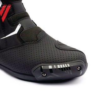 Bottes moto en cuir véritable sur mesure avec logo personnalisé, fermeture éclair, caoutchouc PVC imperméable, hauteur de la cheville pour la vente en gros - Product Image 6