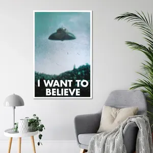 Affiche UFO au design moderne « Je veux croire » - Product Image 1