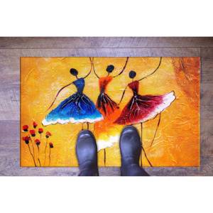 Tapis d'extérieur rouges, tapis avec motif des trois ballerines, tapis avec motif femme africaine, tapis doux non tissé - Product Image 3