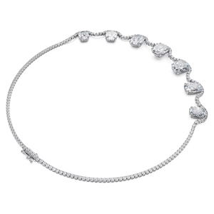 Luxury Radiant Cut Cubic Zirconia Tennis Necklace for Women White Gold Plated Statement <b>Choker</b> Necklace Wedding Bridal Jewelry - Product Image 2