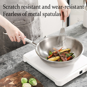 Sartén <span class=keywords><strong>de</strong></span> Acero Inoxidable <span class=keywords><strong>de</strong></span> Triple Capa, Wok Antiadherente sin Recubrimiento, Olla <span class=keywords><strong>para</strong></span> Leche y Sopa, Apta <span class=keywords><strong>para</strong></span> Estufas <span class=keywords><strong>de</strong></span> Inducción y Gas, Utensilios <span class=keywords><strong>de</strong></span> Cocina - Product Image 4