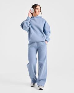 Custom Gym Plain <b>Joggers</b> Casual Wide <b>Leg</b> Trousers <b>Women's</b> Pants Sportswear High Waisted Drawstring Sweat Pants for Ladies - Product Image 3