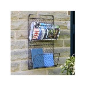 Support mural en métal de Style classique support de rangement couleur noire métal salle de bain salon support mural et étagères faits à la main - Product Image 3