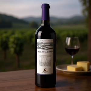 DueTigli Merlot Cabernet Rubicone IGT Red <b>Wine</b> Smooth International Blend 750ml Per Bottle 6 Bottles Per Box - Product Image 3