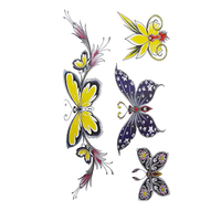 Tatouages temporaires pour femmes Runzio TH Series, motif cœur floral, pour le dos, la taille, le ventre, sexy, 62x420mm, durent 3 à 7 jours