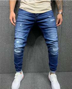 Haute qualité Joggers Denim jean pantalon pour hommes décontracté cheville longueur motard pantalon léger Wight Streetwear 100% coton jean pantalon - Product Image 6