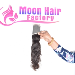 Extensions de cheveux humains alignés à cuticule ondulée frontale double trame non traitée avec un seul donneur vierge du temple indien disponible - Product Image 2