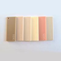 Feuille acrylique de couleurs de peau personnalisable de 0.5 à 5mm pour la découpe CNC et laser