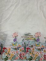 Séquence de broderie tissu designer fantaisie tissu dentelle sequin dentelle tissu broderie