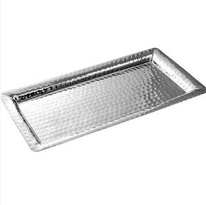 Bandeja para servir comida de boda con forma rectangular de diseñador de hierro y Metal chapado Fanciable hecha a mano - Product Image 2