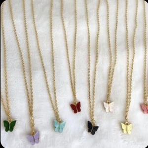 สร้อยคอลูกปัดรูปผีเสื้อสำหรับเด็กผู้หญิง - Product Image 3