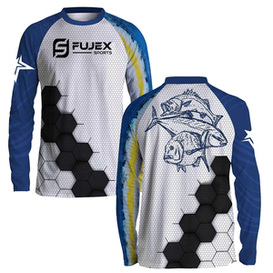 Camiseta de manga larga de secado rápido UV UPF 50 +, camiseta de rendimiento de pesca, impermeable, estilo liso, talla XL para hombre, venta al por mayor - Product Image 2