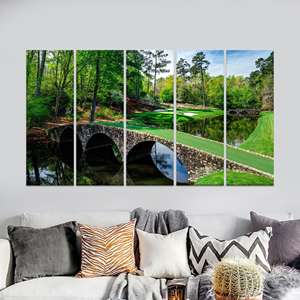 Toile imprimée : paysage du parcours de golf Stone Bridge, lot de 5 toiles - Product Image 1