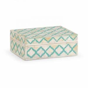 Caja de Joyería Rectangular Hecha a Mano con Incrustaciones de Hueso, Patrón Sólido, Color y Tamaño Personalizados para Compradores de Exportación - Product Image 4