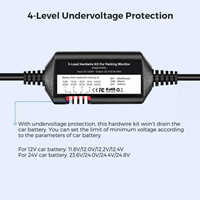 Kit de Cableado Certificado para Cámara de Coche con Núcleo de Ferrita, Cable Tipo C Buck de 12V 24V a 5V 3A con Protección de Corte por Bajo Voltaje de 4 Niveles