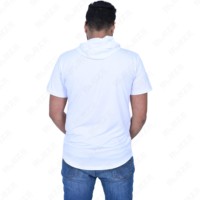 Fabrique de vêtements sur mesure T-shirts OEM de couleur blanche sur la taille Polyester Sublimation col rond manches longues T-shirts pour hommes
