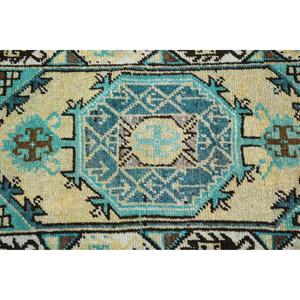 Tapis de 1,5 x 3 pieds, tapis turc vintage, tapis persan bleu - Product Image 5