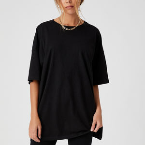 Camisetas cortas de impresión personalizada de gran venta, camisetas pesadas de alta calidad, camisetas en blanco de punto liso para mujer - Product Image 1