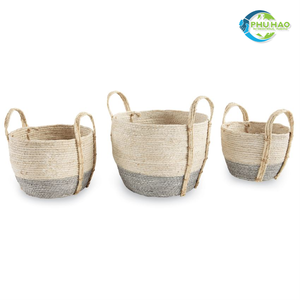 Cesta de lavandería de hierba marina económica, macetas modernas para decoración del hogar, hechas a mano en Vietnam, personalización de alta calidad - Product Image 4