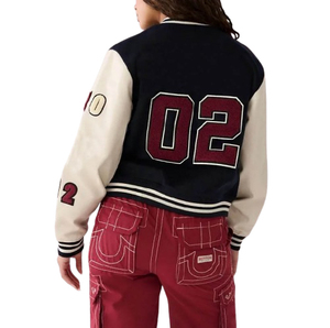 Meilleures ventes Veste universitaire personnalisée pour femmes Tissu en coton long à la mode avec impression de logo personnalisé pour les filles - Product Image 6