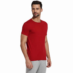 Meilleure vente adulte hommes t-shirt uni blanc couleur rouge demi manches impression de Logo personnalisé 240 Gsm hommes t-shirts - Product Image 3