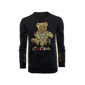 เสื้อสเวตเตอร์แขนยาวผ้าคอตตอนแบบเรียบสำหรับผู้ชายทรงสลิมฟิตแบบกำหนดเอง - Product Image 1