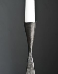 Bougeoir de pilier forgé à la main argent forgeron fait décorer la maison festive hôtel restaurant décoration de table de mariage - Product Image 6