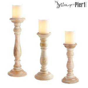 Bougeoir en bois pour dîner parfait pour les réunions de famille et les dîners aux chandelles - Product Image 2