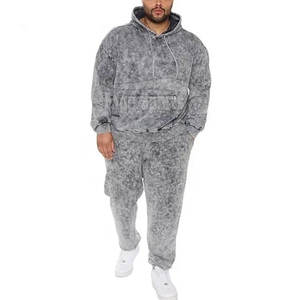 Confortable de haute qualité hommes lavage à l'acide survêtement 100% coton printemps solide léger respirant séchage rapide - Product Image 1