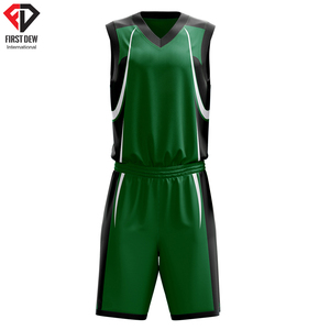 Conjunto de uniforme de baloncesto para hombre, de cuello redondo Camiseta sin mangas, 100% poliéster, estampado por sublimación, personalizado, transpirable - Product Image 4
