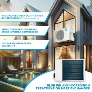 Système de climatisation et de chauffage sans conduit Daikin-Style 12000 BTU 18 SEER2 R32 avec fixation murale, fabrication OEM en gros - Product Image 4