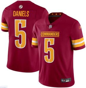 Nouveaux designs 2025 – Maillot de football américain noir des Washington Commanders Jayden Daniels – Respirant, anti-humidité, grandes tailles - Product Image 2